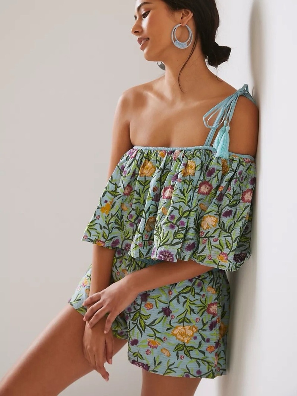 Anthropologie La Fuori Embroidered Romper
